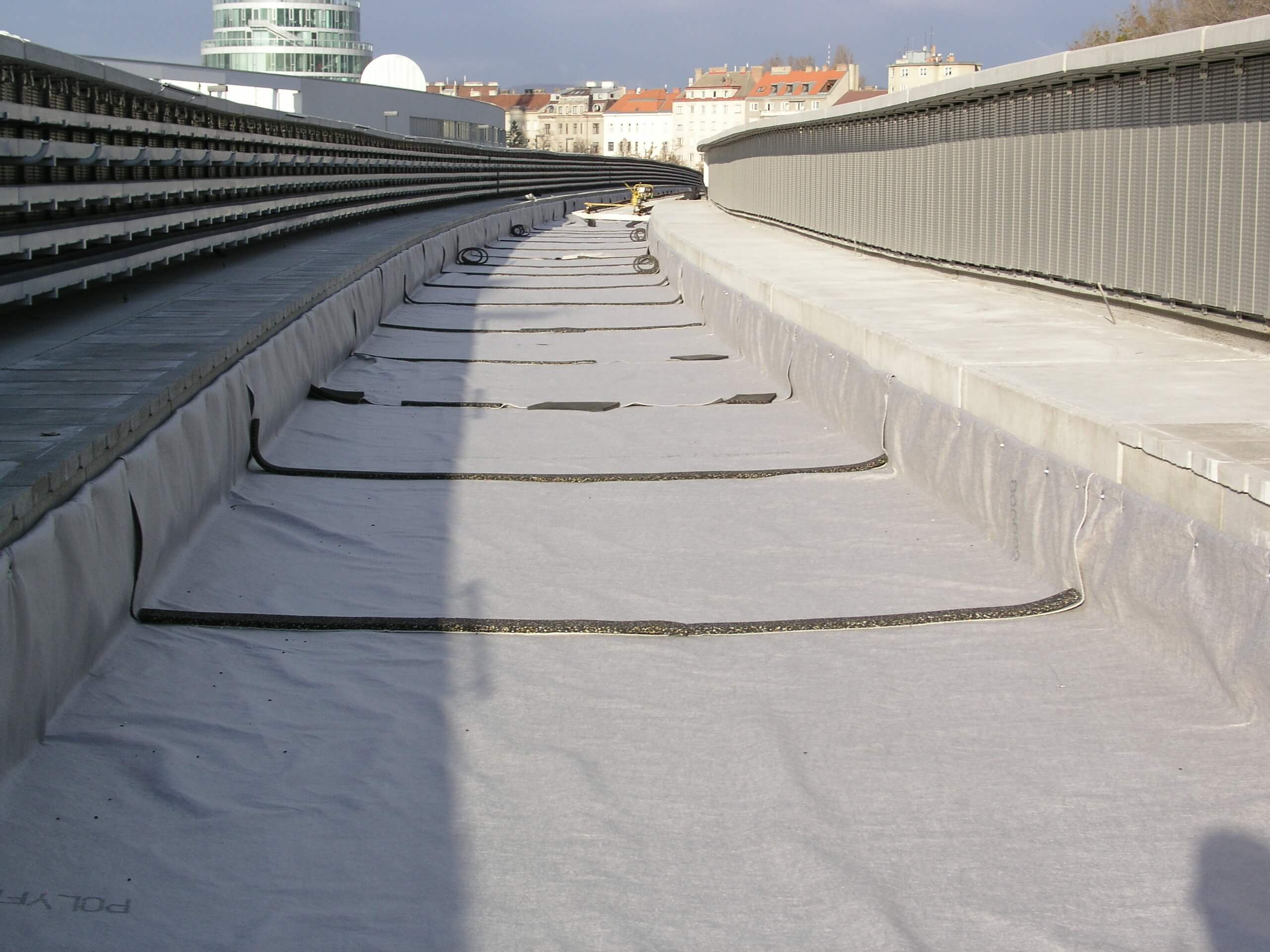 Geotextile over Sub Ballast Matting