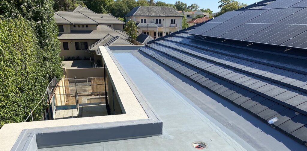 House Gutter Waterproofed with Wolfin Waterproofing System WA