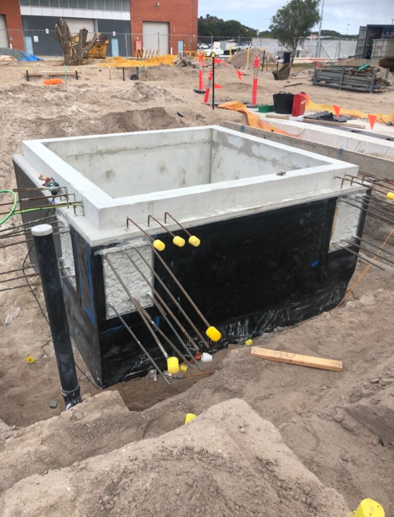 Lift Pit waterproofed with Wolfin Polyester PVC in WA